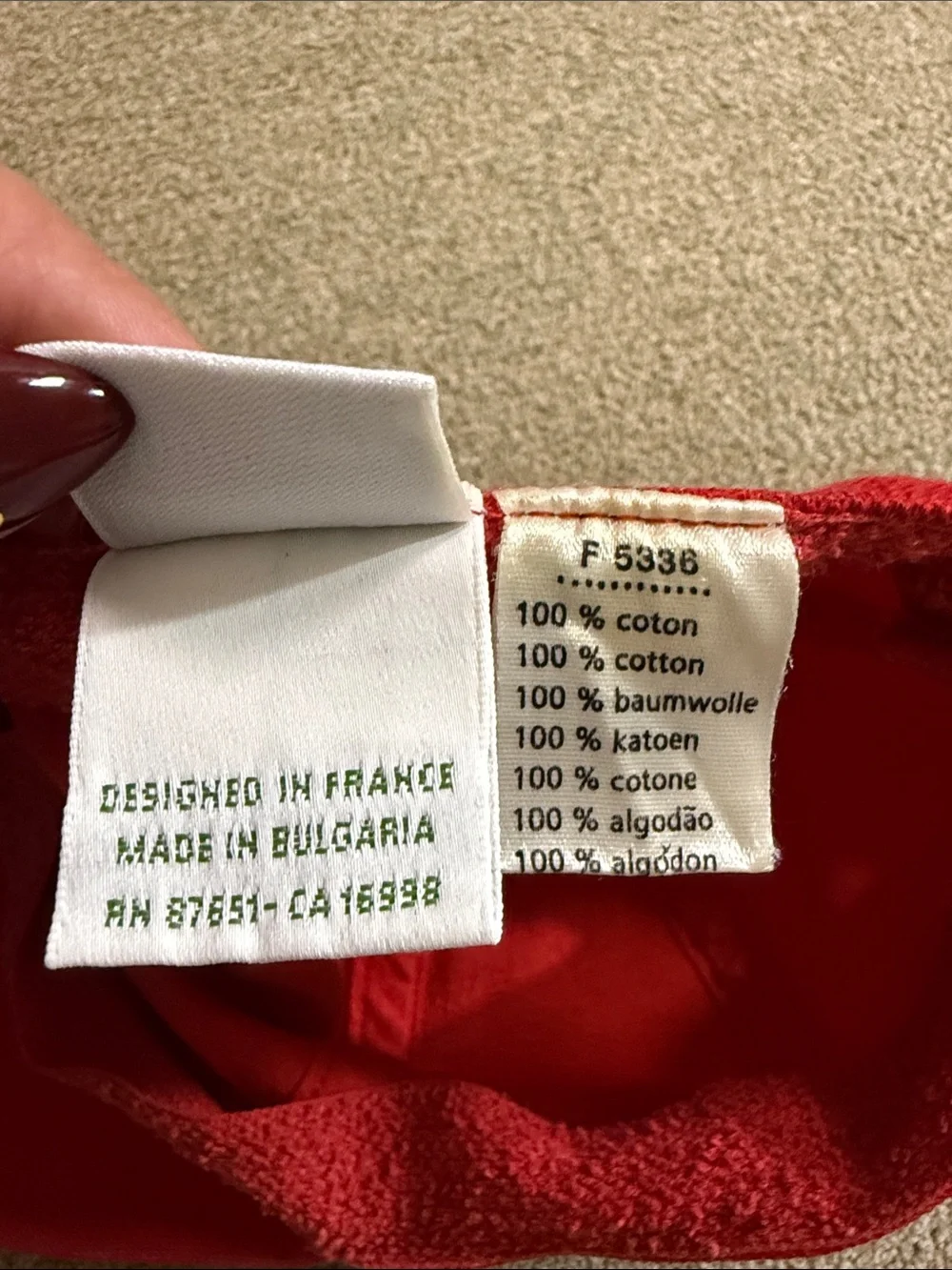 Lacoste bold red
